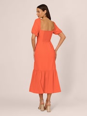 Adrianna Papell Puff Sleeve Midi Dress - Image 2 of 7