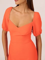 Adrianna Papell Puff Sleeve Midi Dress - Image 4 of 7