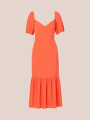 Adrianna Papell Puff Sleeve Midi Dress - Image 6 of 7