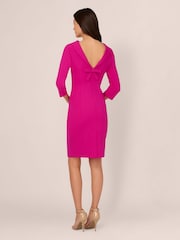 Adrianna Papell Rolled Neck Crepe Midi Dress - Image 2 of 7