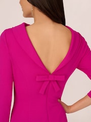 Adrianna Papell Rolled Neck Crepe Midi Dress - Image 5 of 7