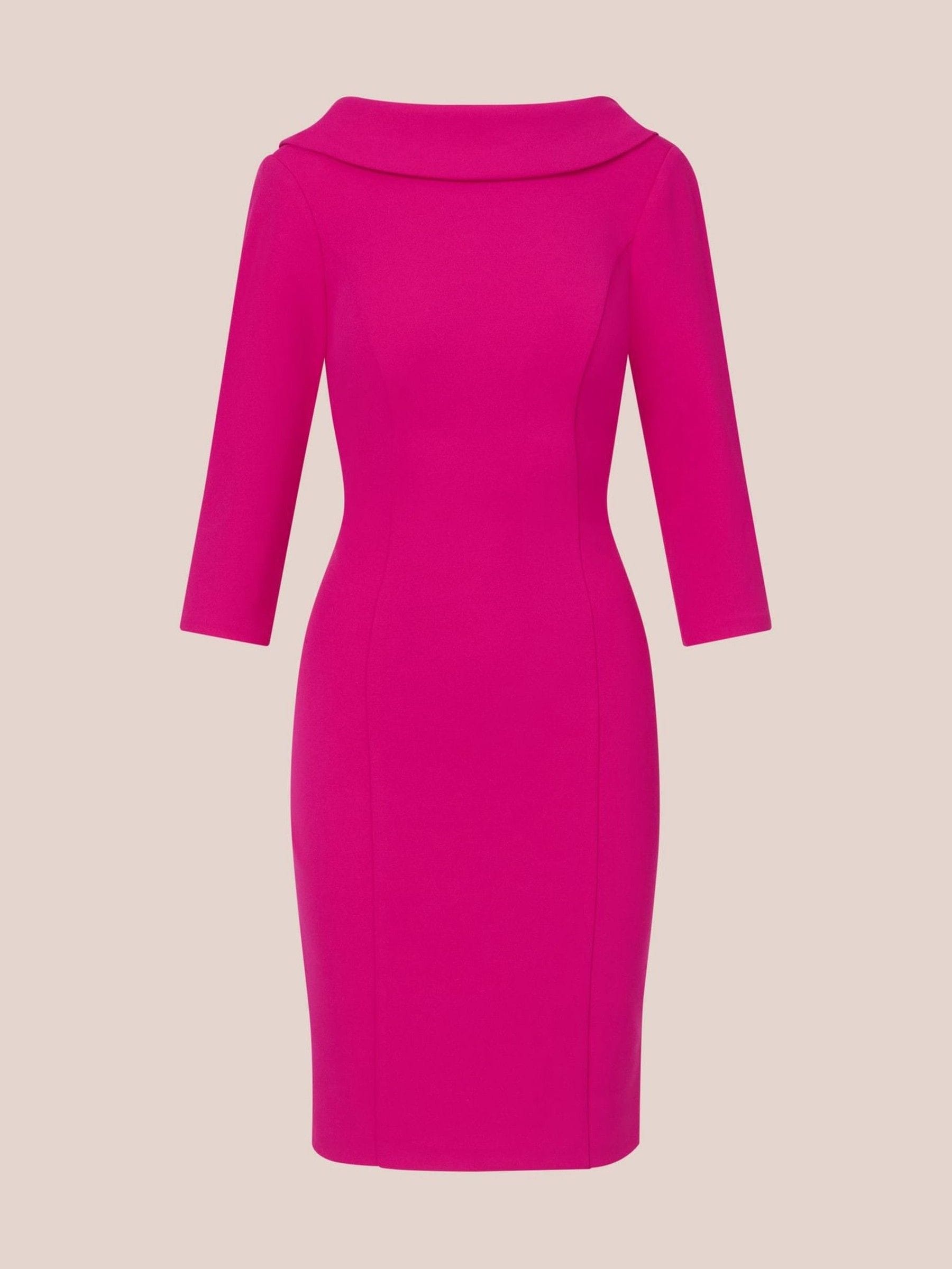Buy Adrianna Papell Rolled Neck Crepe Midi Dress from Next USA