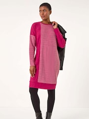 Roman Red Colour Block Stretch Jumper Dress - Image 1 of 6