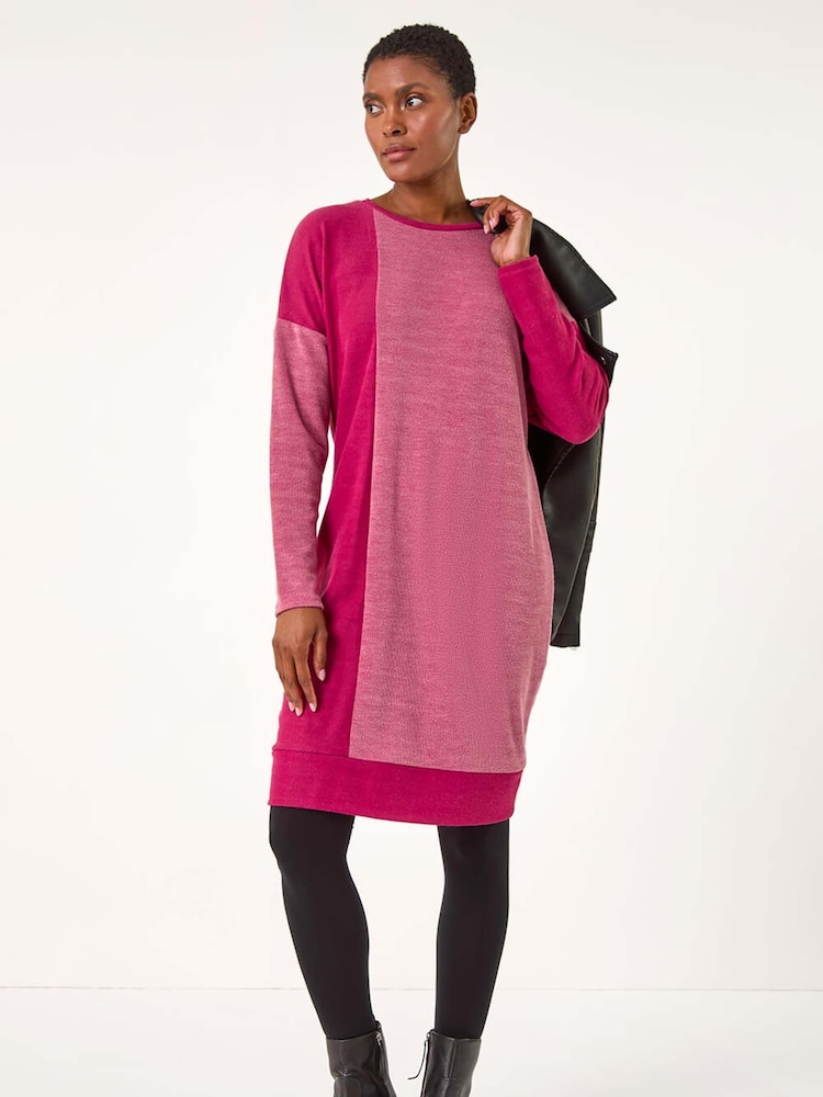 Roman Red Colour Block Stretch Jumper Dress - Image 1 of 6