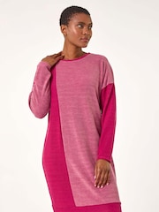 Roman Red Colour Block Stretch Jumper Dress - Image 3 of 6