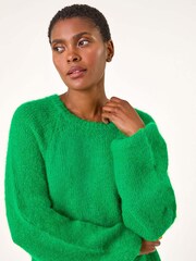 Roman Green Soft Knit Blouson Jumper - Image 4 of 5