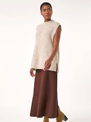 Roman Brown Knitted Midi Stretch Skirt - Image 1 of 4