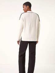 Roman White Seam Detail Funnel Neck Jumper - Image 3 of 5