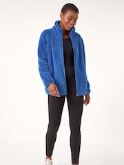 Roman Blue Soft Sherpa Fleece Jacket - Image 2 of 5