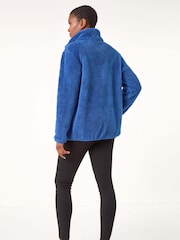 Roman Blue Soft Sherpa Fleece Jacket - Image 3 of 5