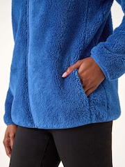 Roman Blue Soft Sherpa Fleece Jacket - Image 5 of 5