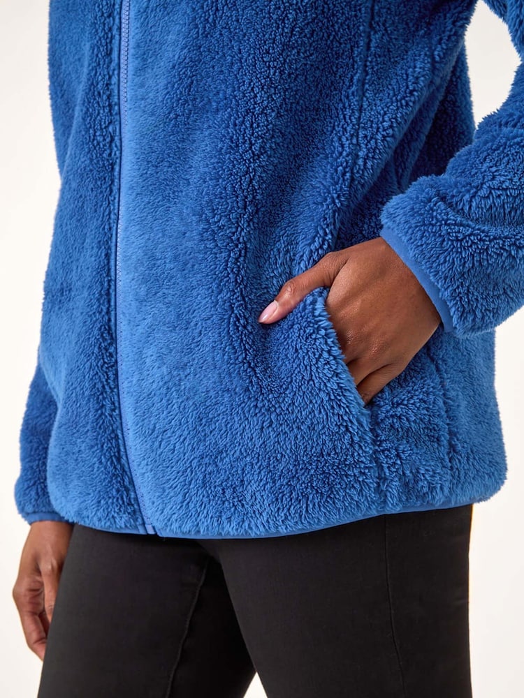 Roman Blue Soft Sherpa Fleece Jacket - Image 5 of 5
