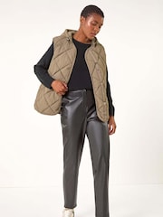 Roman Green Hooded Quilt Gilet - Image 2 of 5