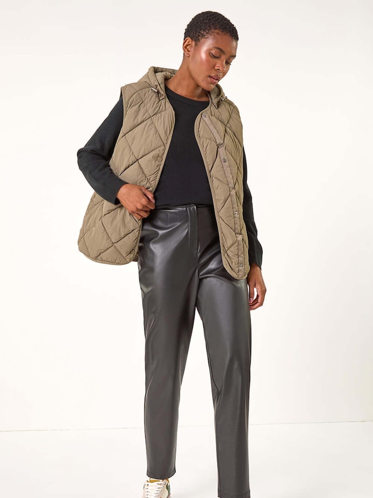 Roman Green Hooded Quilt Gilet - Image 2 of 5