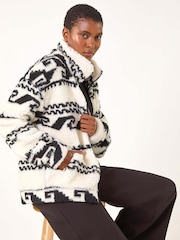 Roman Natural Printed Fleece Jacket - Image 1 of 5