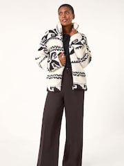 Roman Natural Printed Fleece Jacket - Image 2 of 5