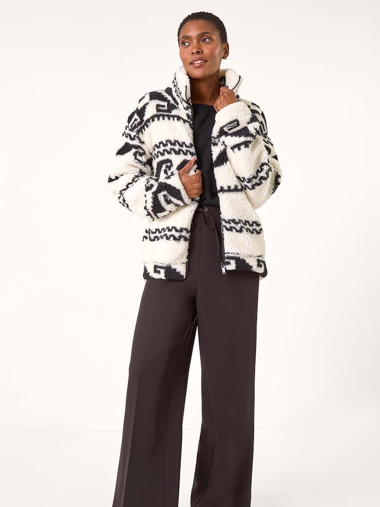 Roman Natural Printed Fleece Jacket - Image 2 of 5