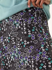 Roman Blue Ditsy Floral Print Stretch Midi Skirt - Image 5 of 5