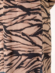 Roman Brown Animal Print V-Neck Jumper - Image 5 of 5