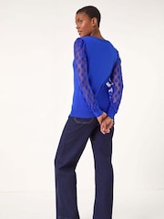 Azul - Roman Polka Dot Sleeve Knit Jumper - Imagen 3 de 5