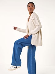 Roman Natural Sequin Embellished Knit Cardigan - Image 1 of 5