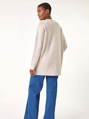 Roman Natural Sequin Embellished Knit Cardigan - Image 3 of 5