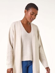 Roman Natural Sequin Embellished Knit Cardigan - Image 4 of 5