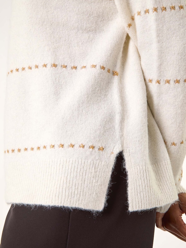 Blanco - Roman Shimmer Detail Knit Jumper - Imagen 5 de 5 Blanco - Roman Shimmer Detail Knit Jumper - Imagen 5 de 5