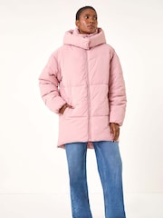 Roman Pink Padded Double-Ended Zip Coat - Image 4 of 5