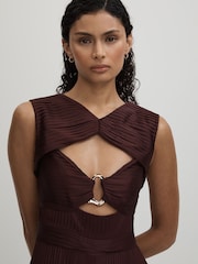 Amur Cut-Out Pleated Wide Leg Jumpsuit - Image 3 of 5