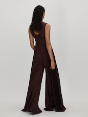 Amur Cut-Out Pleated Wide Leg Jumpsuit - Image 4 of 5