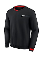 Fanatics 100% Cotton F1 Formula 1 Iconic Crew Black Sweatshirt - Image 3 of 3