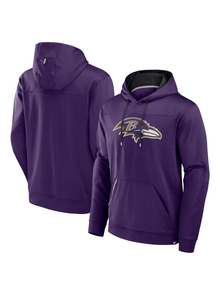 Fanatics Purple NFL Baltimore Ravens Defender Dot Faded Primary Fleece Hoodie - Image 1 of 3