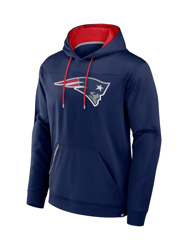 Fanatics Blue NFL New England Patriots Defender Dot Faded Primary Fleece Hoodie - Image 3 of 3