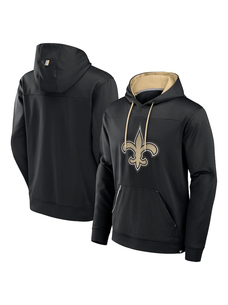Fanatics NFL New Orleans Saints Defender Dot Faded Primary Fleece Black Hoodie - Image 1 of 3 Fanatics NFL New Orleans Saints Defender Dot Faded Primary Fleece Black Hoodie - Image 1 of 3