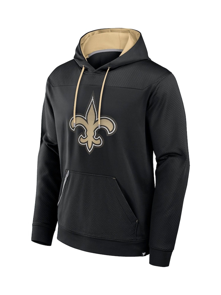Fanatics NFL New Orleans Saints Defender Dot Faded Primary Fleece Black Hoodie - Image 3 of 3