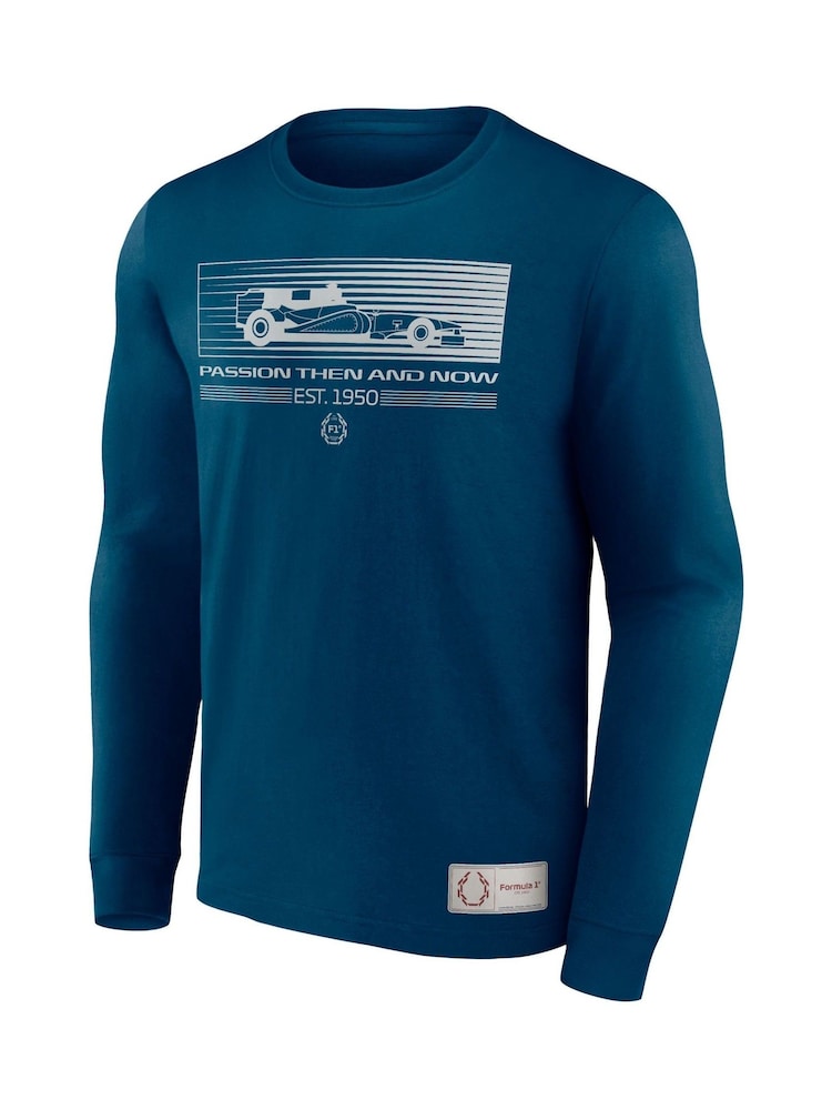 Fanatics Green F1 Formula 1 Heritage Long Sleeve T-Shirt - Image 3 of 3