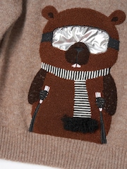Angel & Rocket Brown Jules Borg Ski Beaver Knit Jumper - Image 6 of 7
