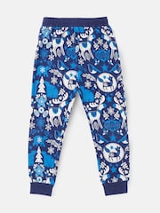 Angel & Rocket Blue Andreas Winter Print Pyjamas - Image 4 of 6