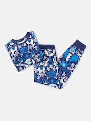 Angel & Rocket Blue Andreas Winter Print Pyjamas - Image 6 of 6