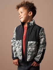 Angel & Rocket Grey Michael Multi Boucle Zip Trough Jacket - Image 3 of 8