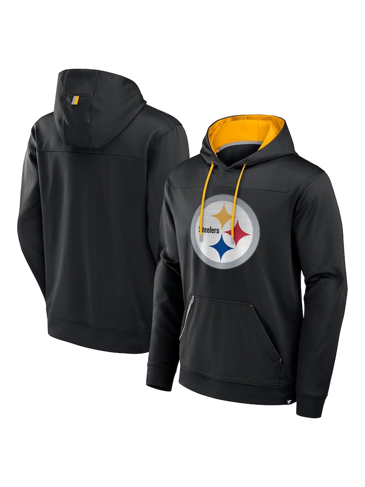 Fanatics NFL Pittsburgh Steelers Defender Dot Faded Primary Fleece Black Hoodie - Image 1 of 3