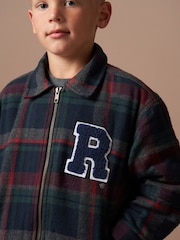 Angel & Rocket Blue Chad Check Collegiate 100% Cotton Jacket - Image 3 of 7