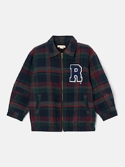 Angel & Rocket Blue Chad Check Collegiate 100% Cotton Jacket - Image 5 of 7