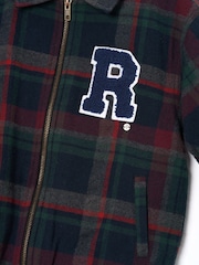 Angel & Rocket Blue Chad Check Collegiate 100% Cotton Jacket - Image 7 of 7