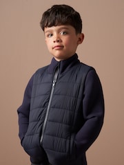 Angel & Rocket Blue Kobe Quilted and Jersey Jacket - Image 1 of 7
