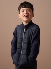 Angel & Rocket Blue Kobe Quilted and Jersey Jacket - Image 2 of 7