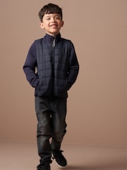 Angel & Rocket Blue Kobe Quilted and Jersey Jacket - Image 3 of 7
