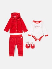 Angel & Rocket Red Baby Rune Santa Velour Set - Image 1 of 9
