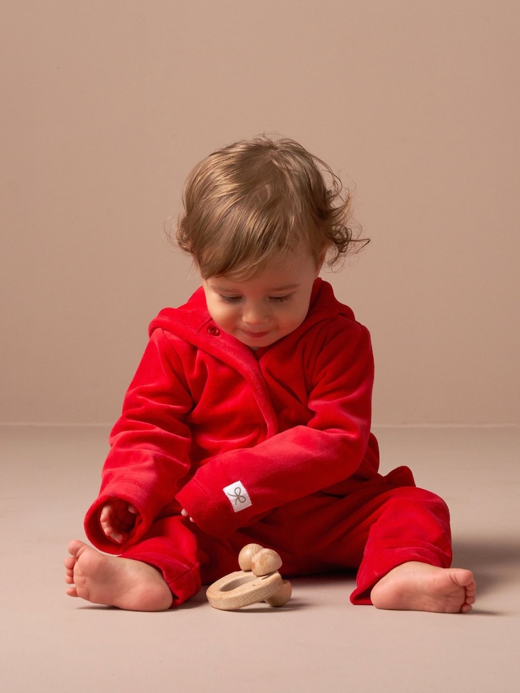 Angel & Rocket Red Baby Rune Santa Velour Set - Image 3 of 9